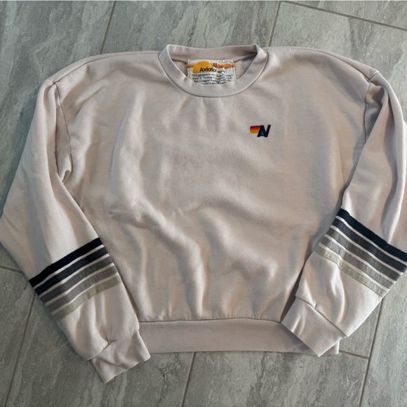 Aviator Nation Tops - Aviator Nation Rugby Stitched Crew